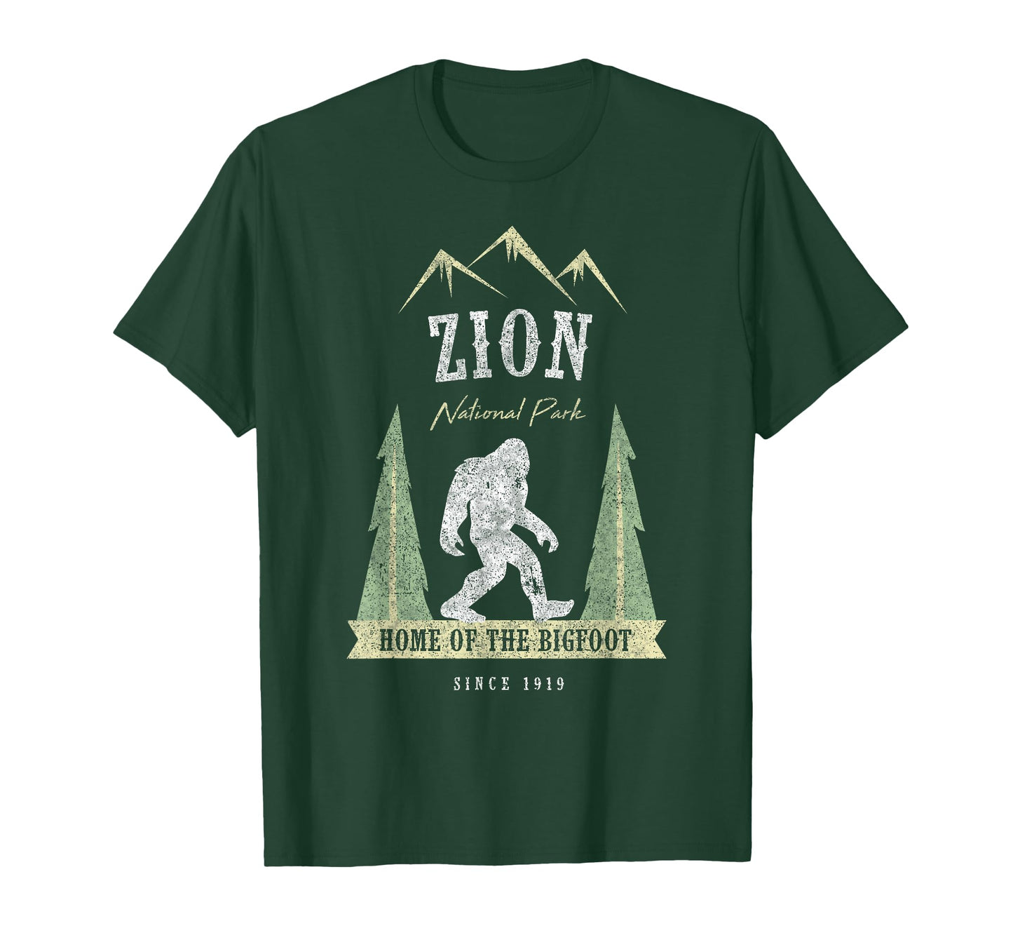 Zion National Park Shirt Vintage Bigfoot Utah Gift T-Shirt