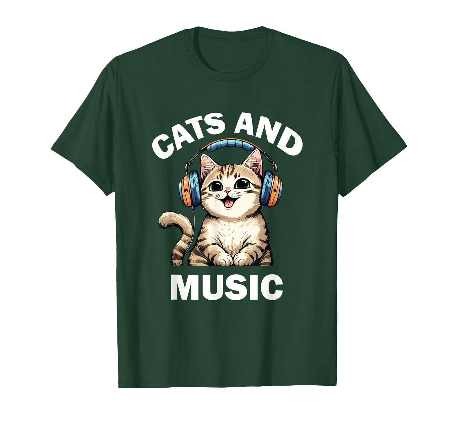 Cats and Music Funny Cat Lovers Music Lovers Men Women Girls Kids T-Shirt