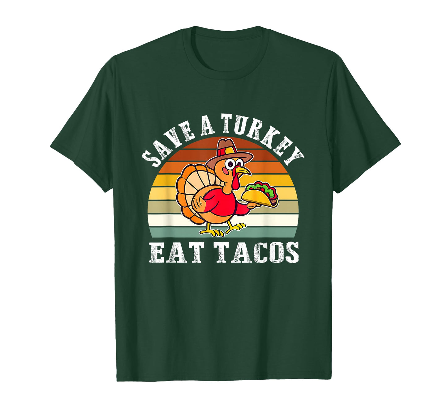 Save A Turkey Eat Tacos Mexican Thanksgiving T-Shirt