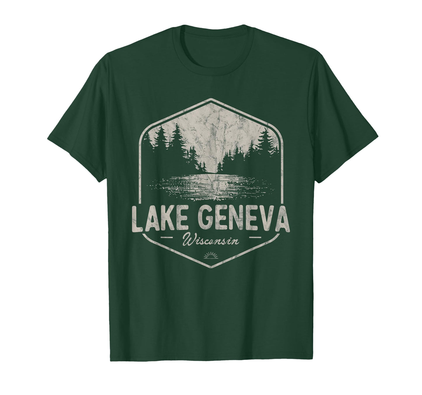 Lake Geneva Wisconsin Outdoors Vintage T-Shirt