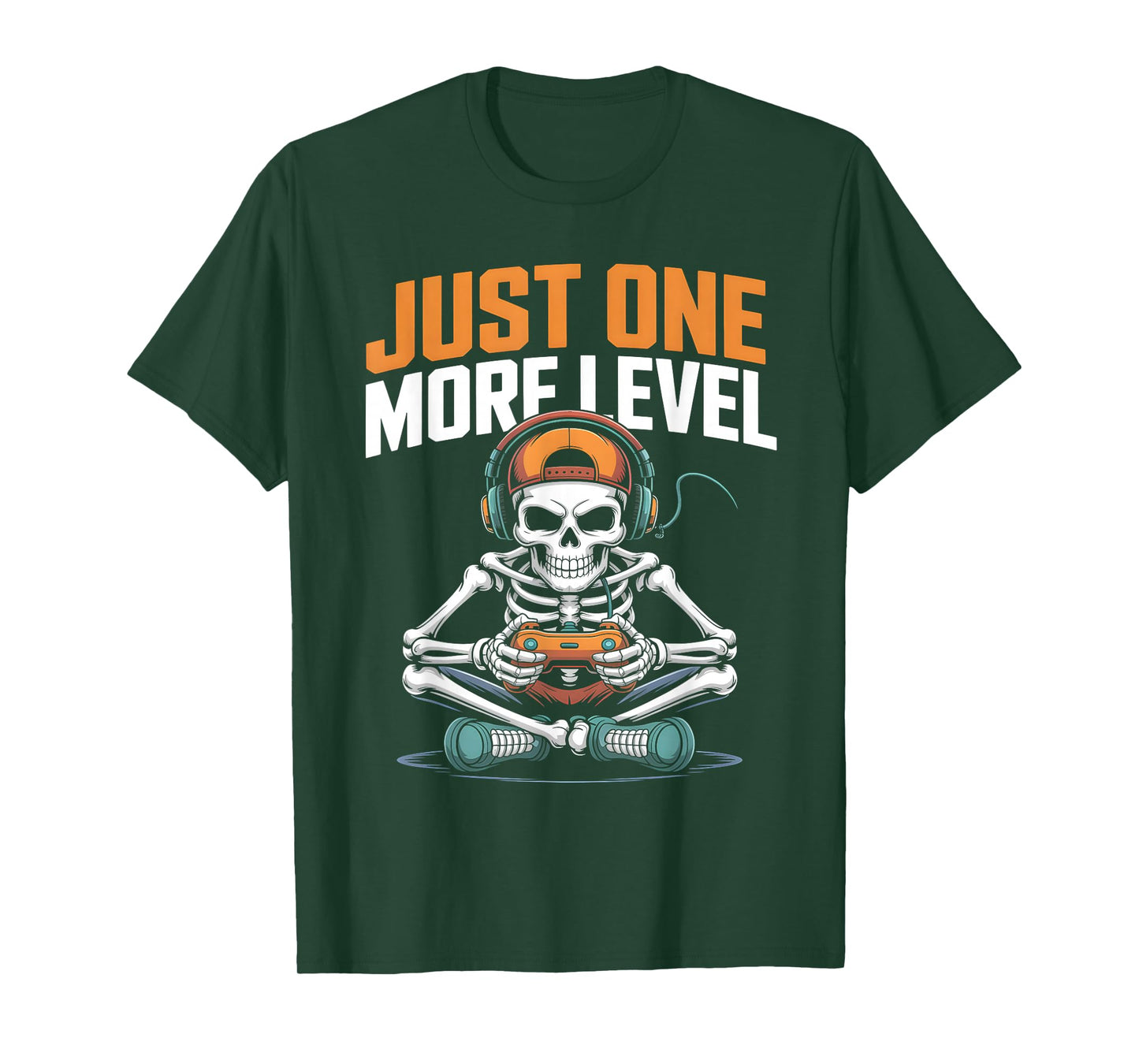 Funny Spooky Gamer Halloween Skeleton Costume for Men Boys T-Shirt