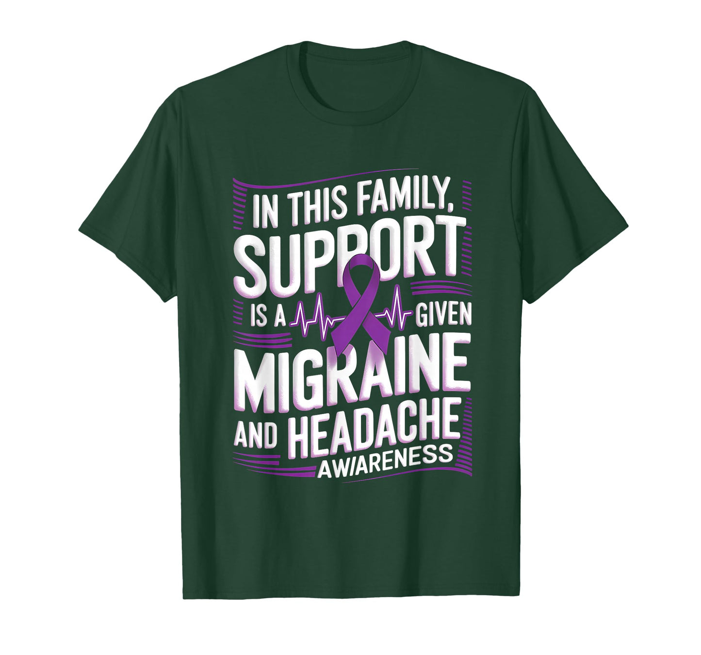 Migraine And Headache Awareness Family Support Is A Given T-Shirt