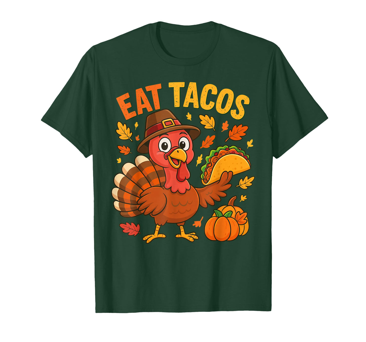 Thanksgiving Turkey Eat Tacos Mexican Thanksgiving Aumtum T-Shirt