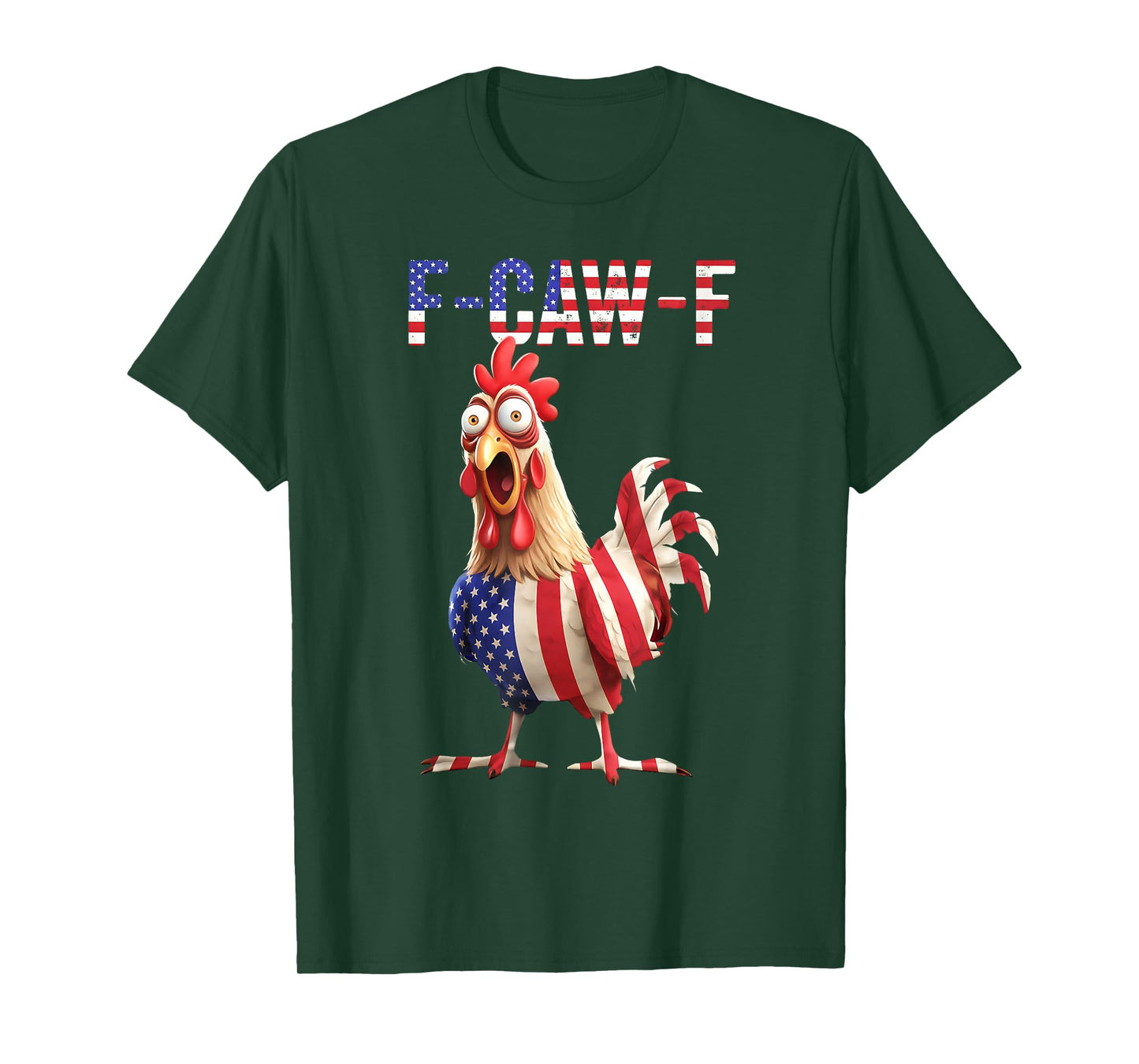 F-Caw-F Black Crow Black Bird Retro USA Flag Vintage FCawF T-Shirt