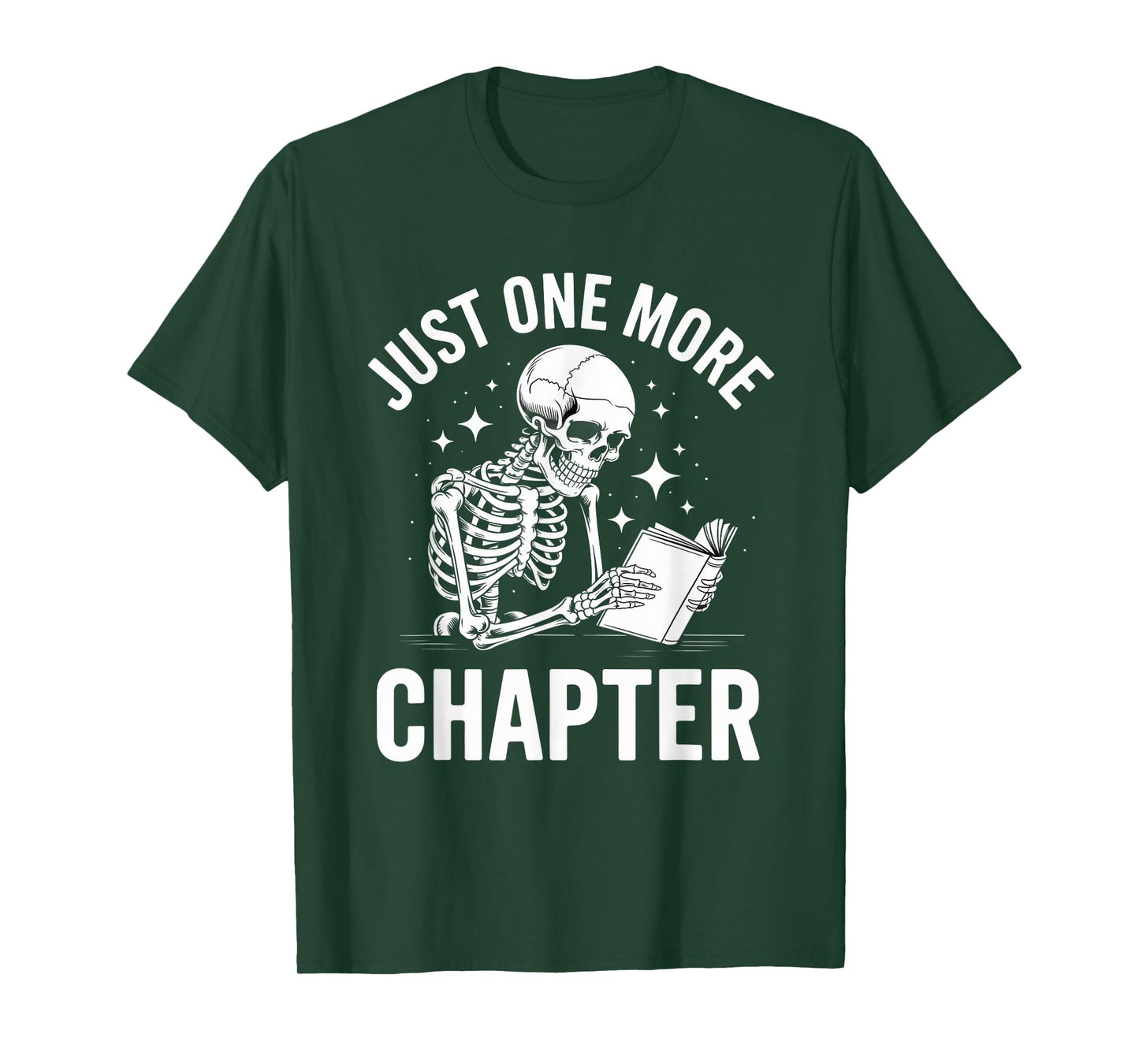 One More Chapter Skeleton Book Reader Halloween Bookworm T-Shirt