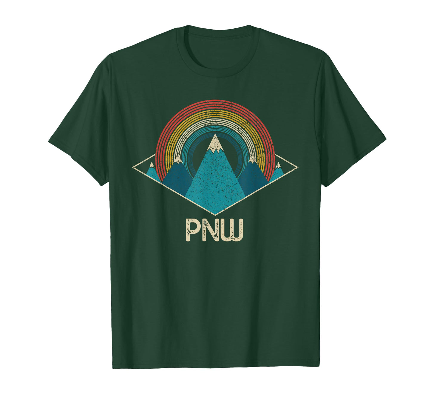 PNW Pacific Northwest Mountains Hiking Camping Vintage T-Shirt