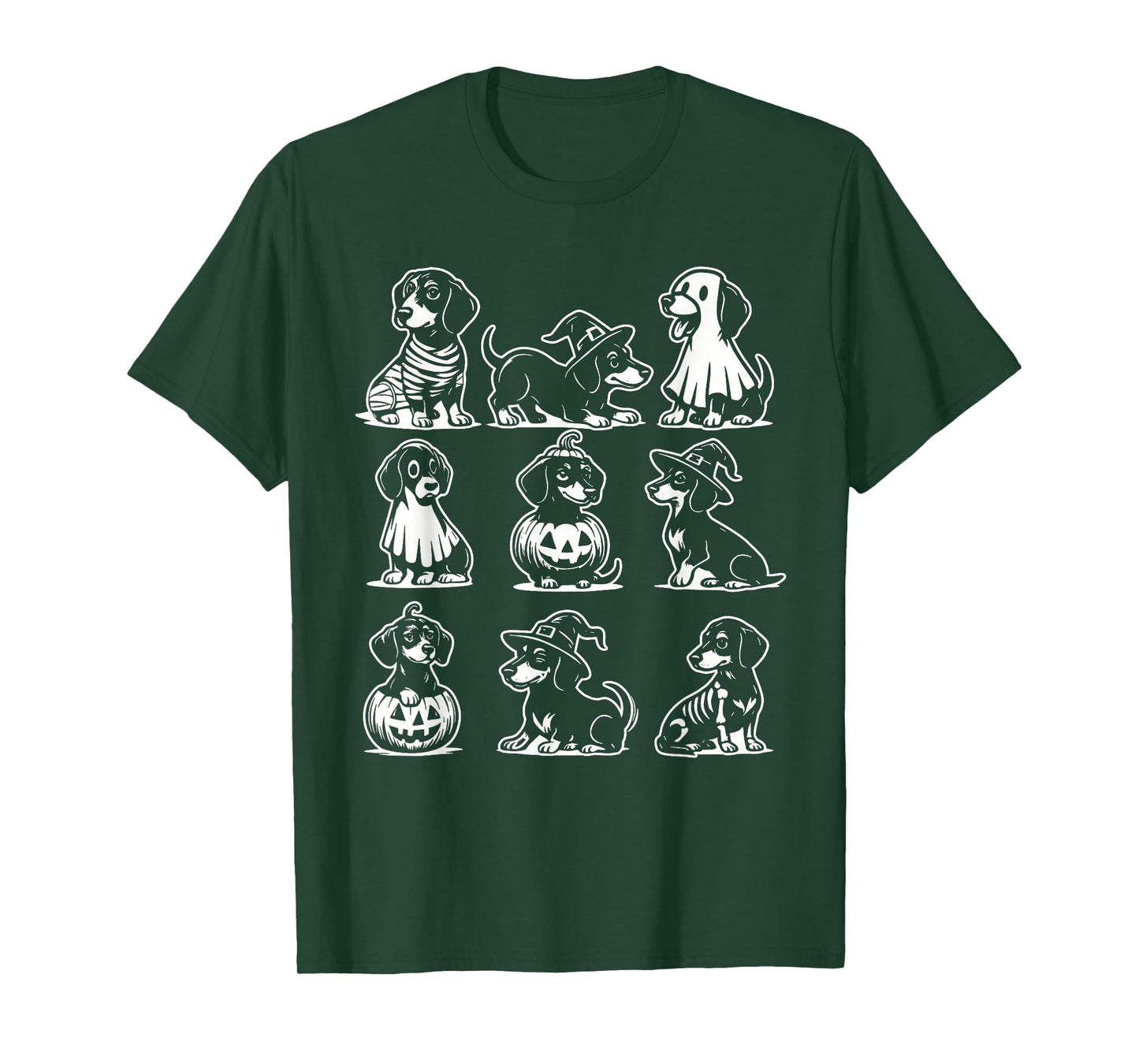 Funny Dachshund Halloween Wiener Dog Mom Dog Lover Spooky T-Shirt