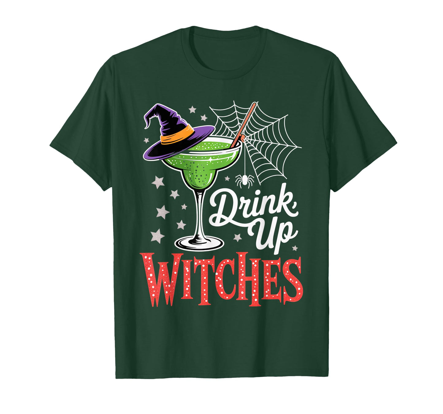 Drink Up Witches Green Margarita Funny Halloween Outfit T-Shirt