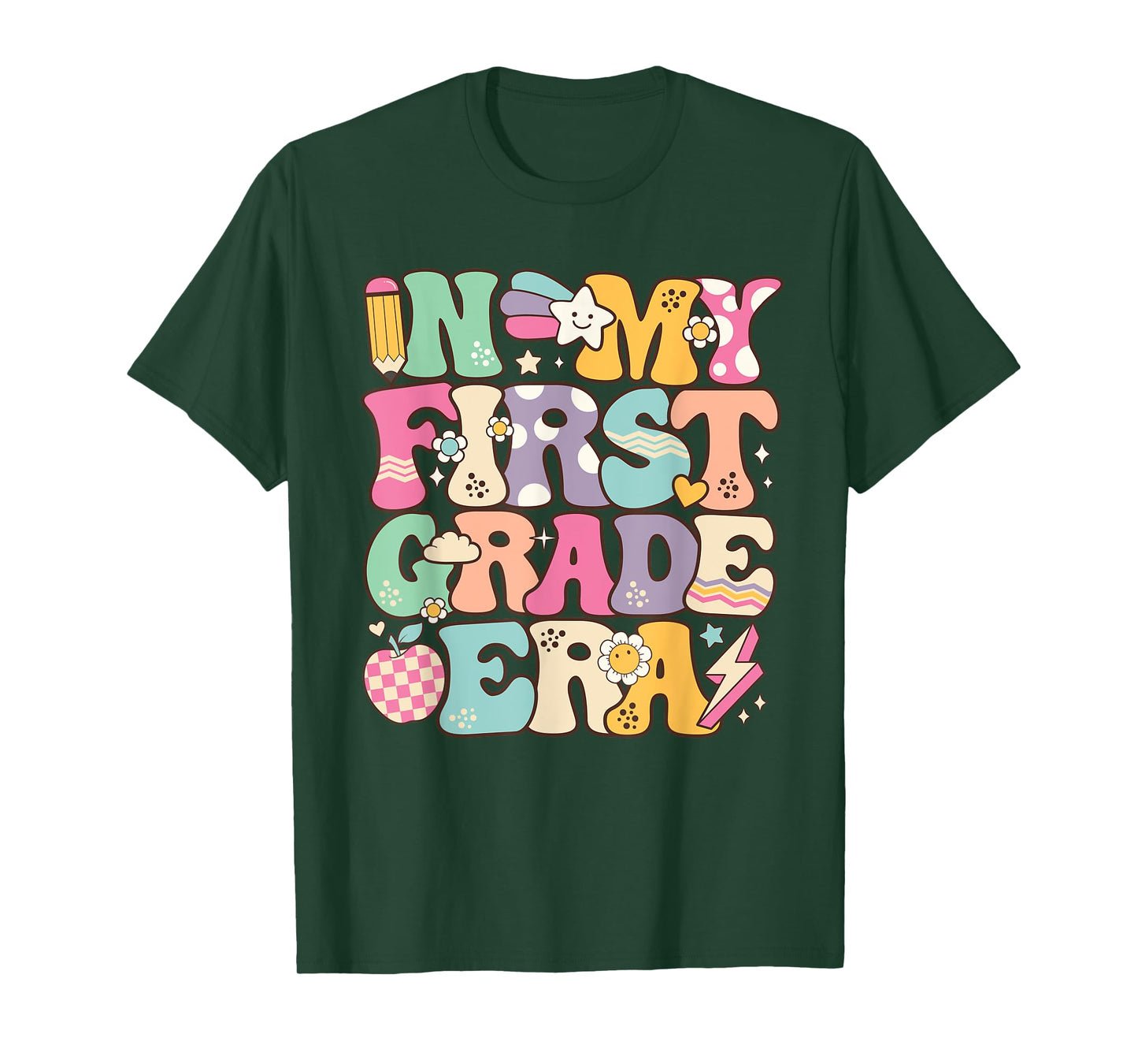 In My First Grade Era Girl Back To School 1st Grade Teacher T-Shirt