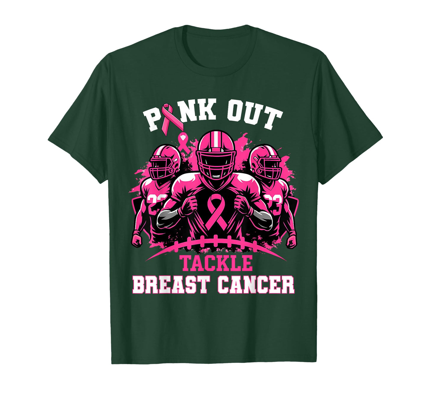 Tackle Breast Cancer Awareness American Football Mom Dad T-Shirt