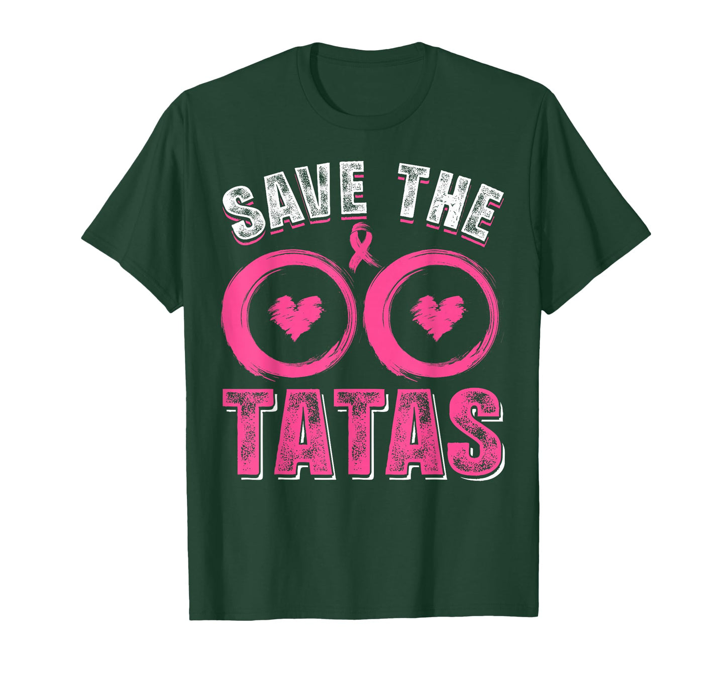 Save The Tatas Breast Cancer Awareness Warriors Pink Ribbon T-Shirt