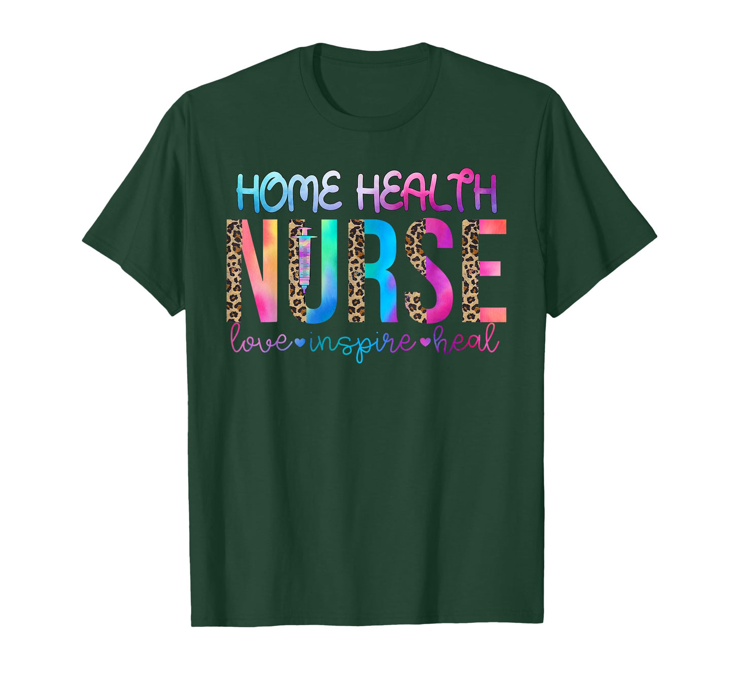 Home Health nurse love inspire heal watercolor T-Shirt