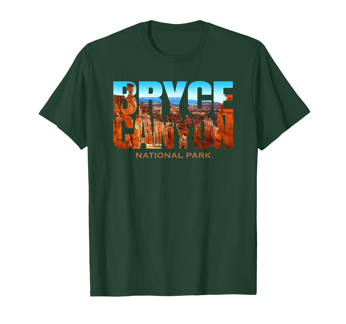 Bryce Canyon National Park Utah Photo Text Hiking Souvenir T-Shirt