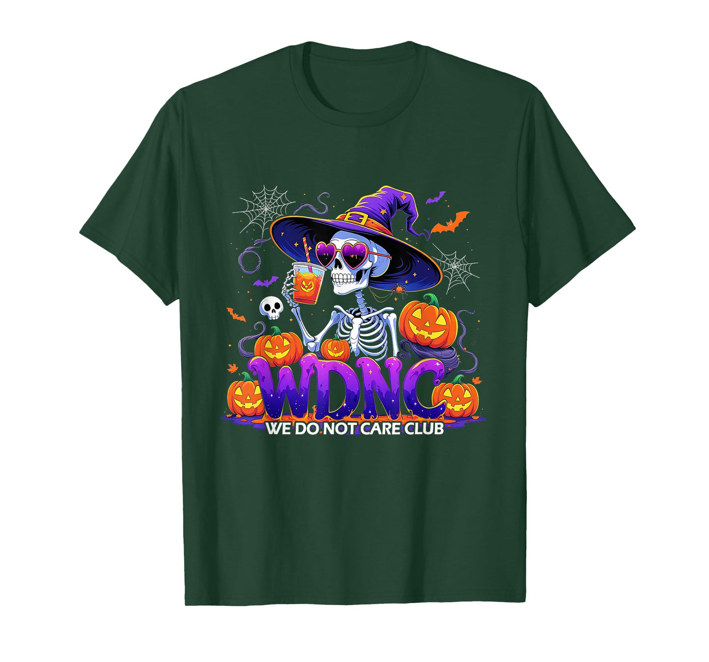 Proud Member WDNC We Do Not Care Club Skeleton Halloween T-Shirt