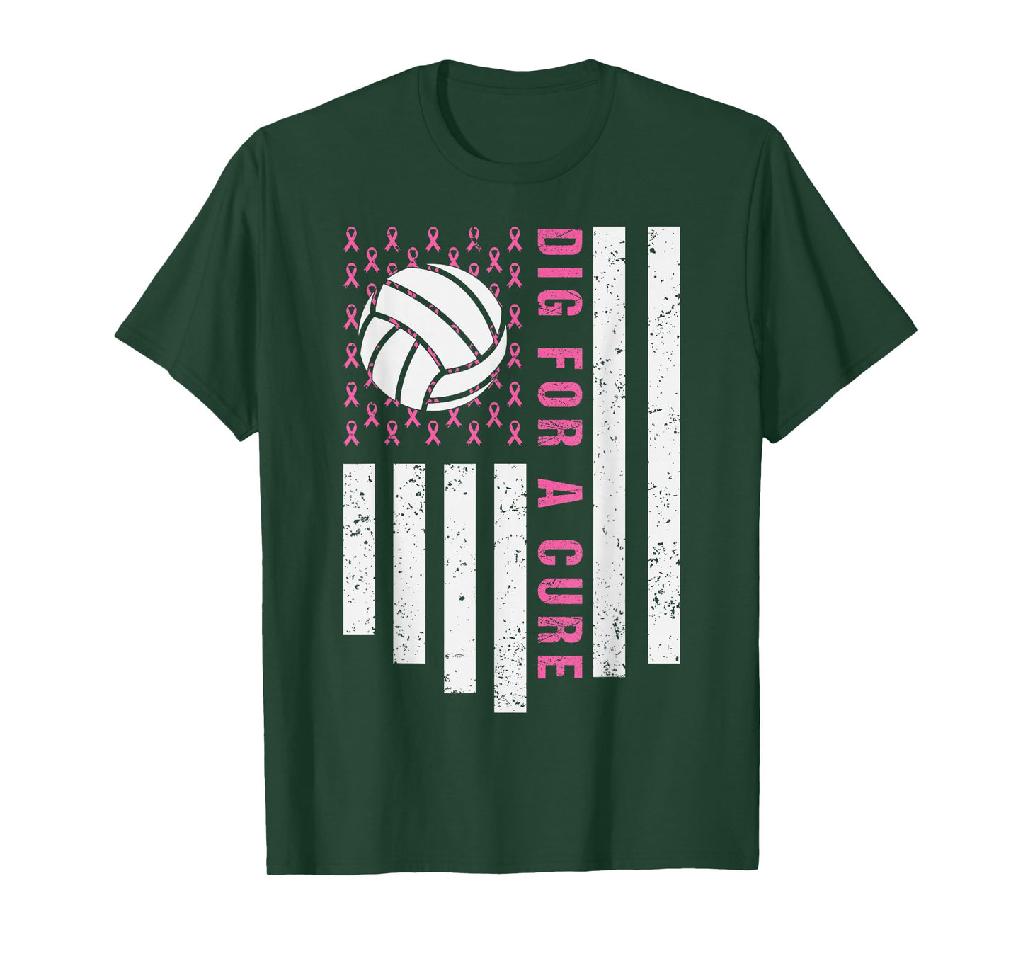 Dig For A Cure Breast Cancer Awareness Volleyball Pink Out T-Shirt