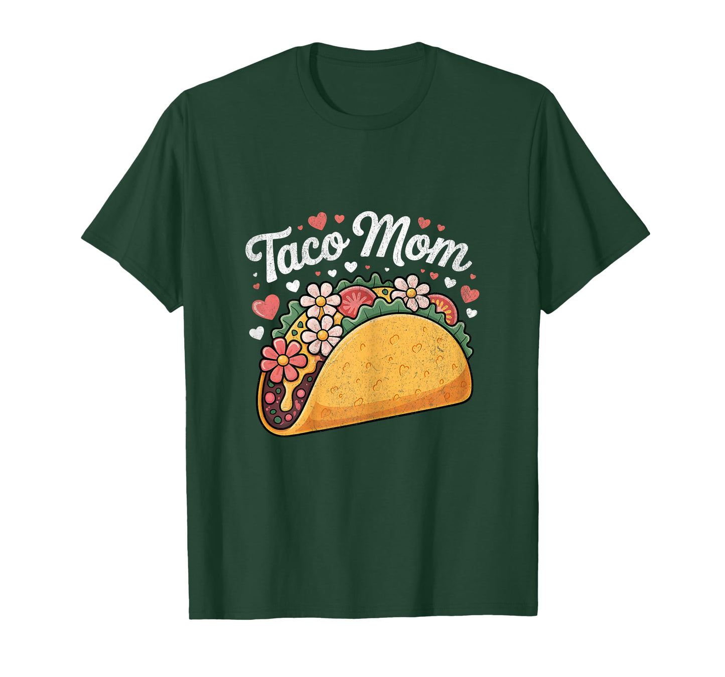 Taco Mom Floral Design for Taco Lovers National Taco Day T-Shirt