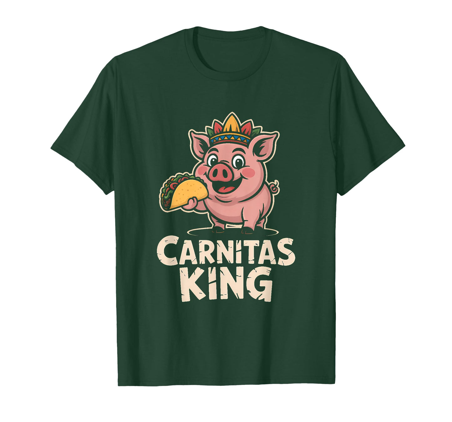 Aztec Pig Carnitas King for Taco Lovers T-Shirt