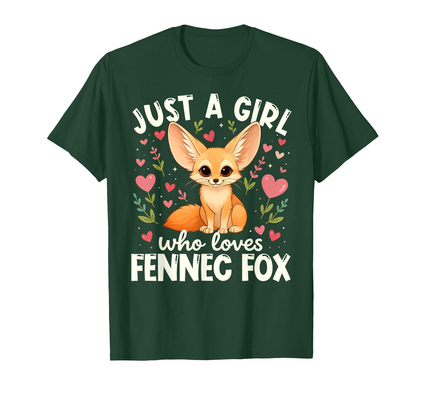 Just A Girl Who Loves Fennec Foxes Cute Fennec Fox Kawaii T-Shirt