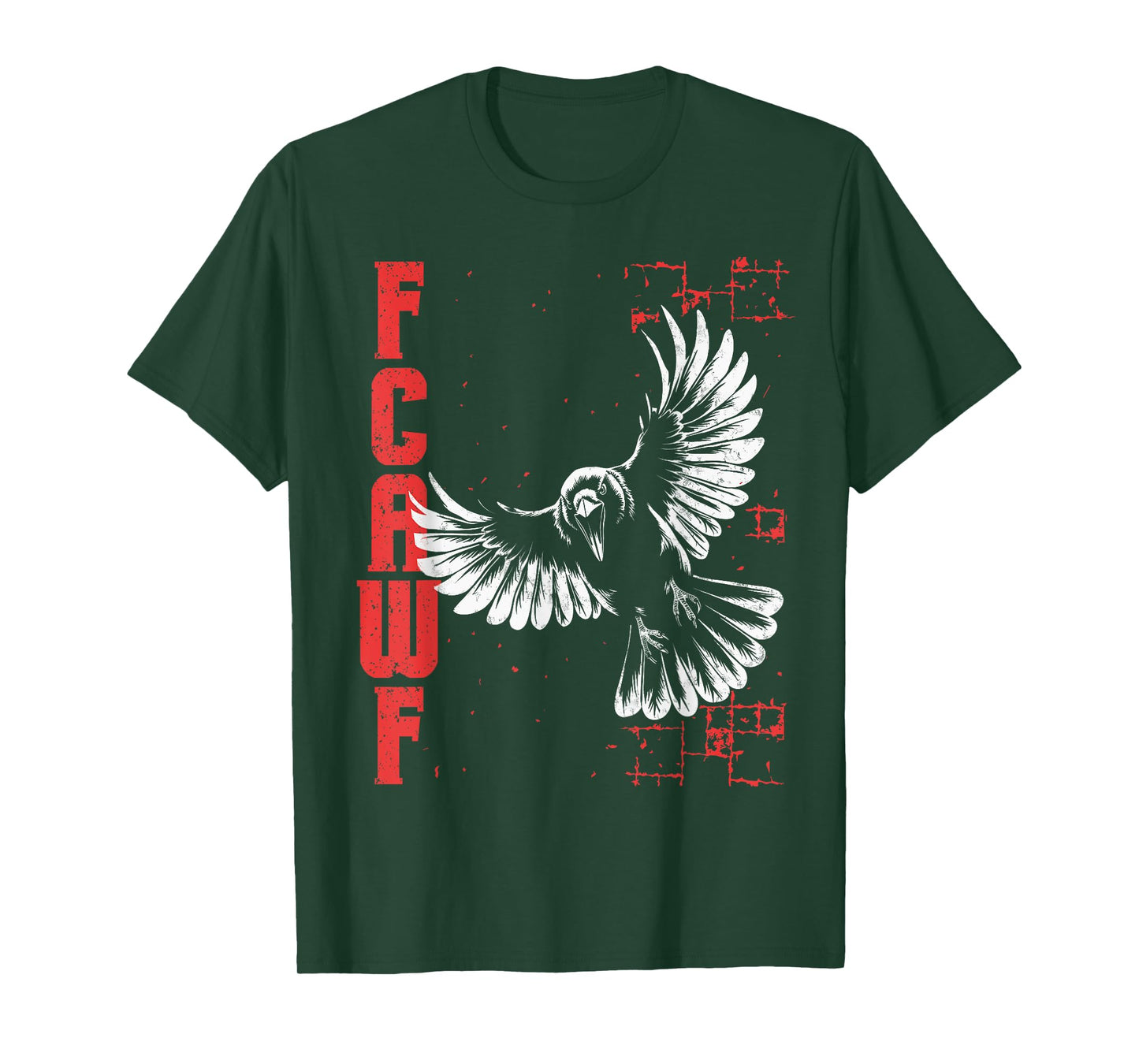 F-Caw-F Black Crow Pun Funny Bird Cawing Grunge T-Shirt