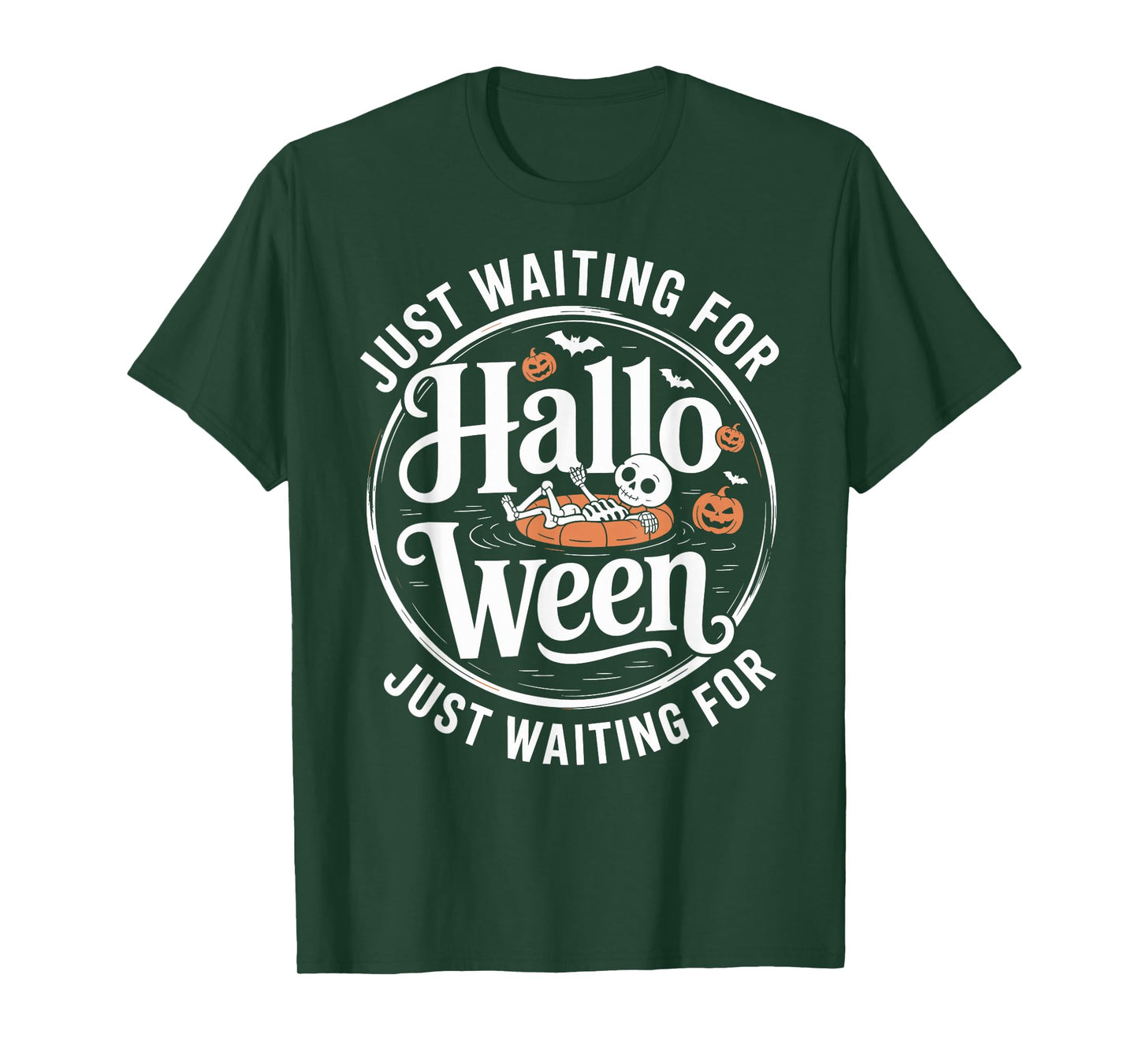 Halloween Skeleton Just Waiting for Halloween T-Shirt