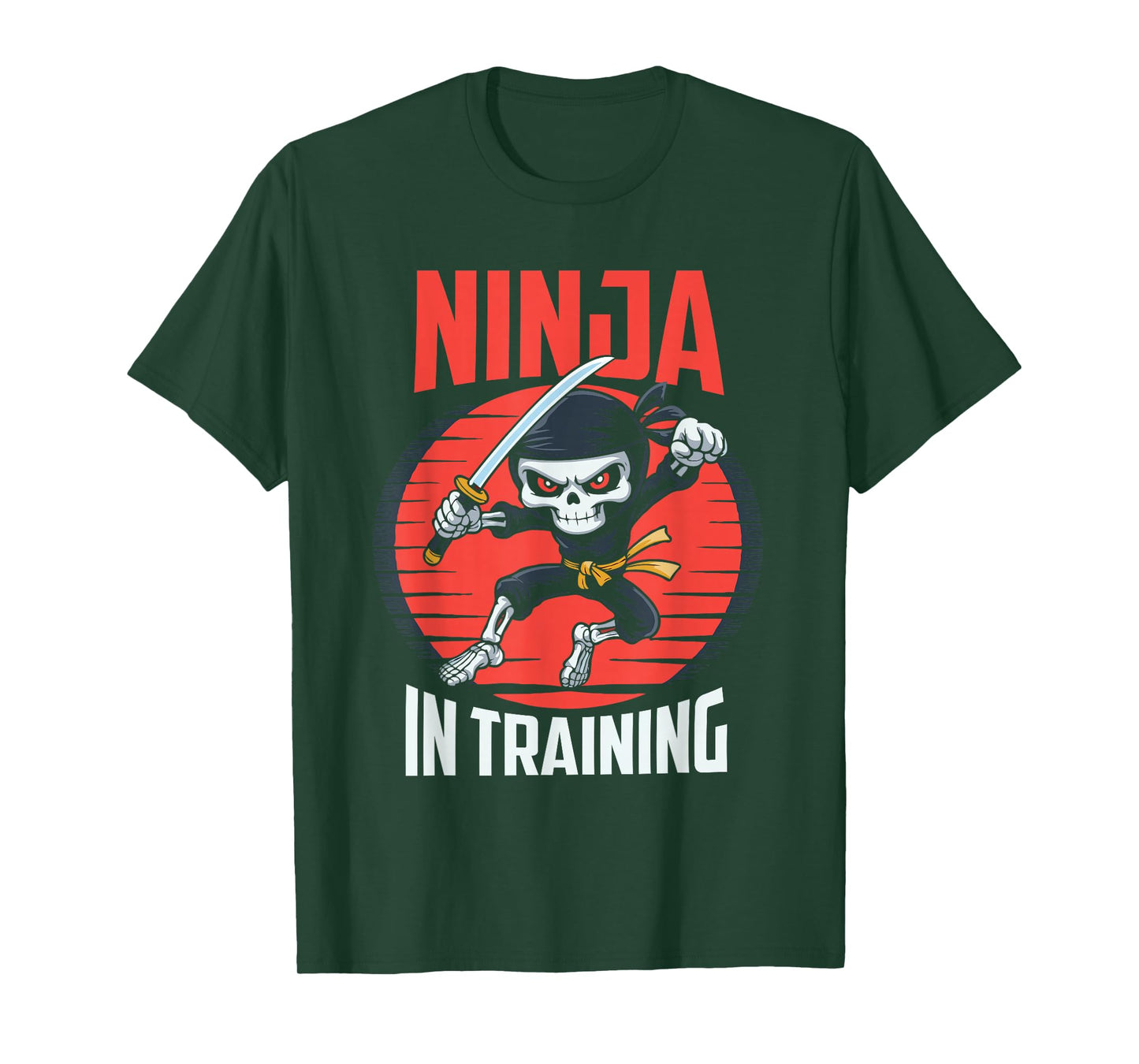 Spooky Ninja in Training Skeleton Halloween T-Shirt