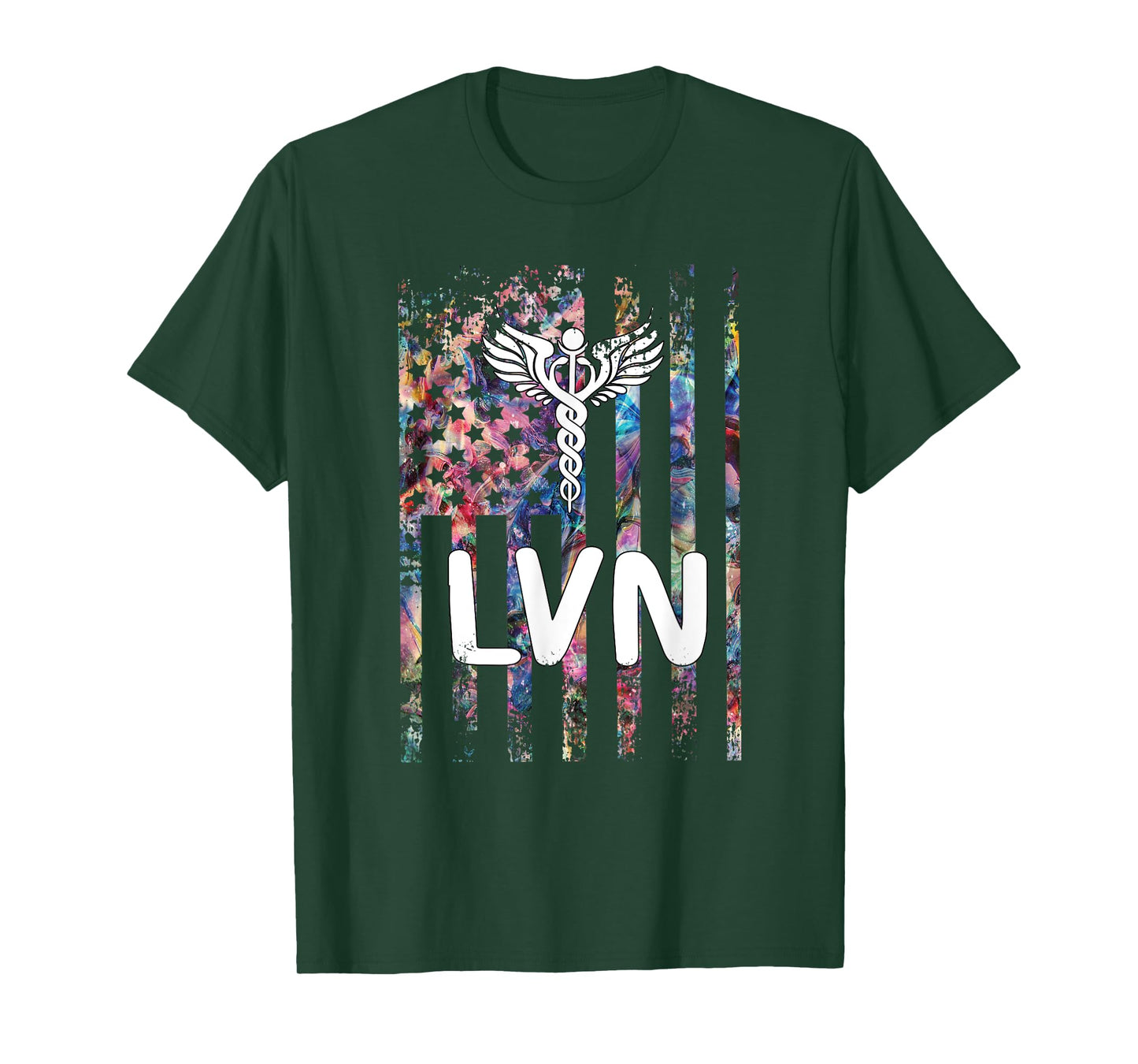 LVN US Flag Licensed Vocational Nurse LVN Nursing Student T-Shirt