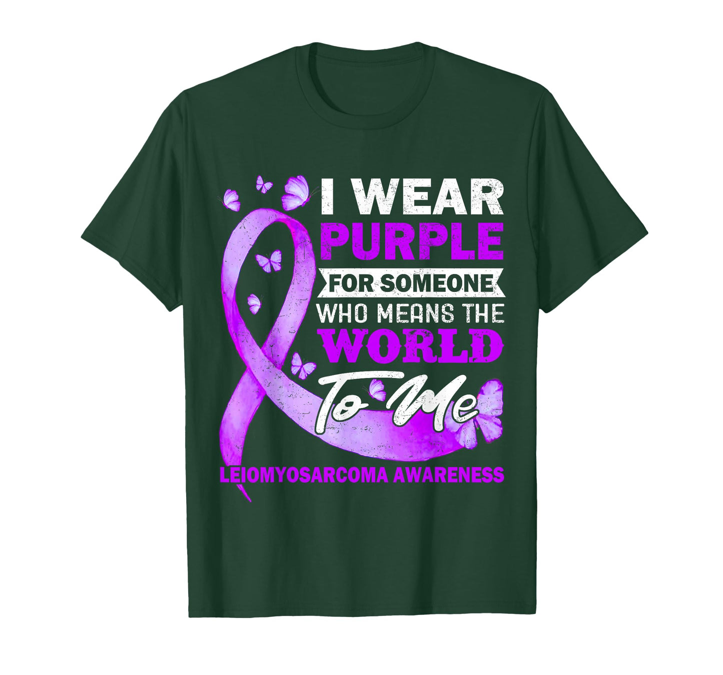 Leiomyosarcoma Awareness Purple Ribbon Sarcoma Cancer T-Shirt