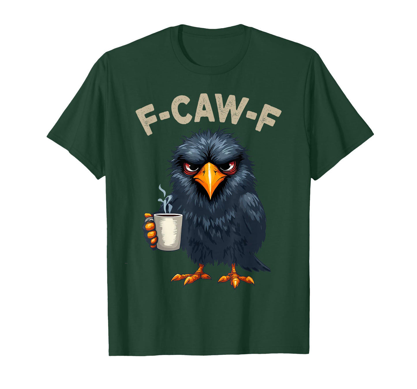 Black Crow, F-Caw-F Funny Black Bird T-Shirt
