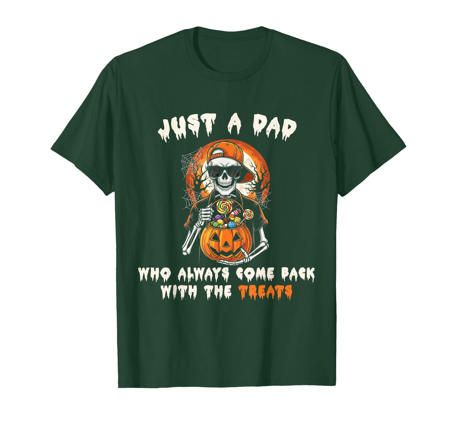 Halloween Dad Just A Dad Who Always Came Back with Treats T-Shirt