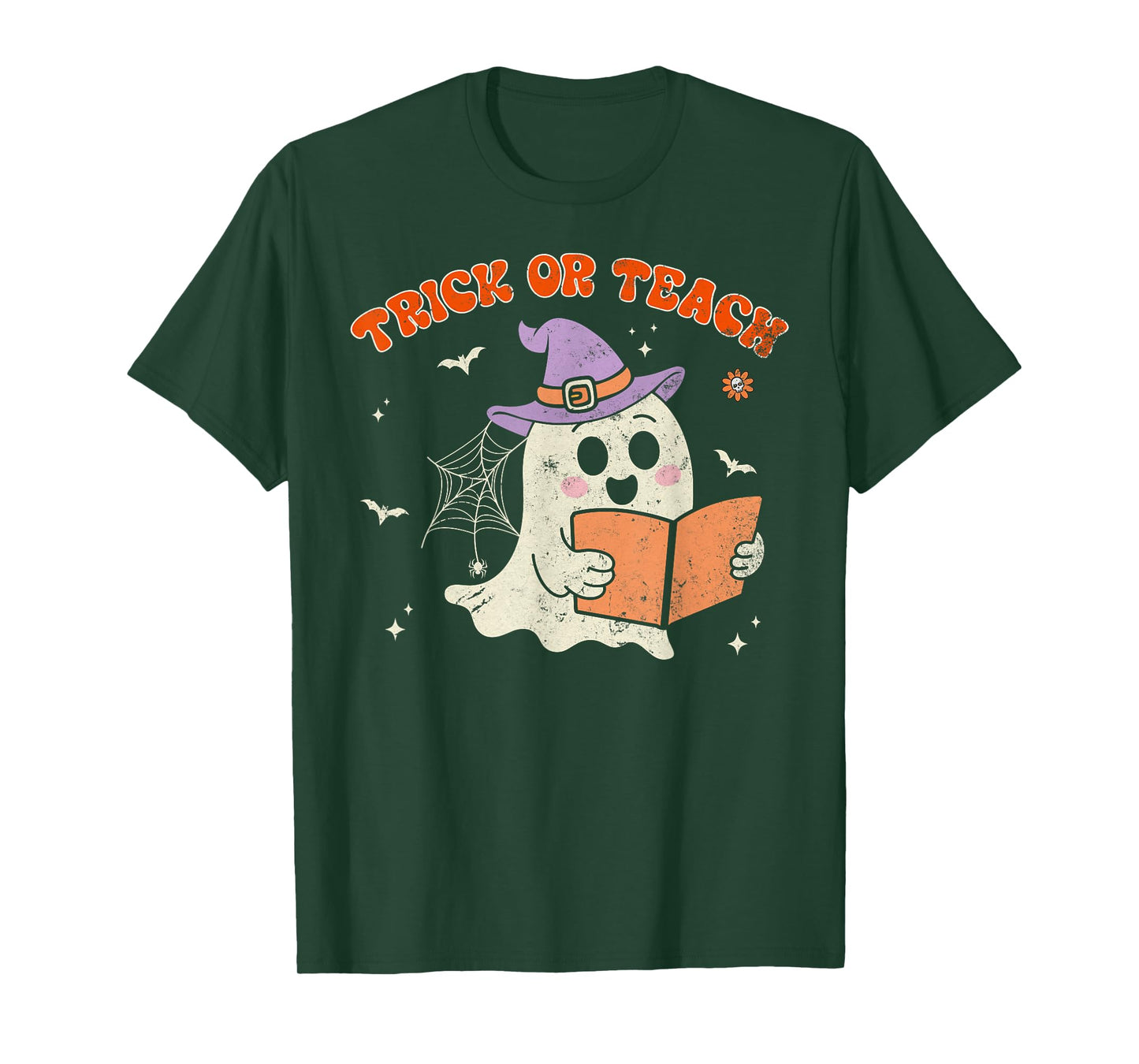 Trick Or Teach Boo Ghost Halloween Teacher T-Shirt