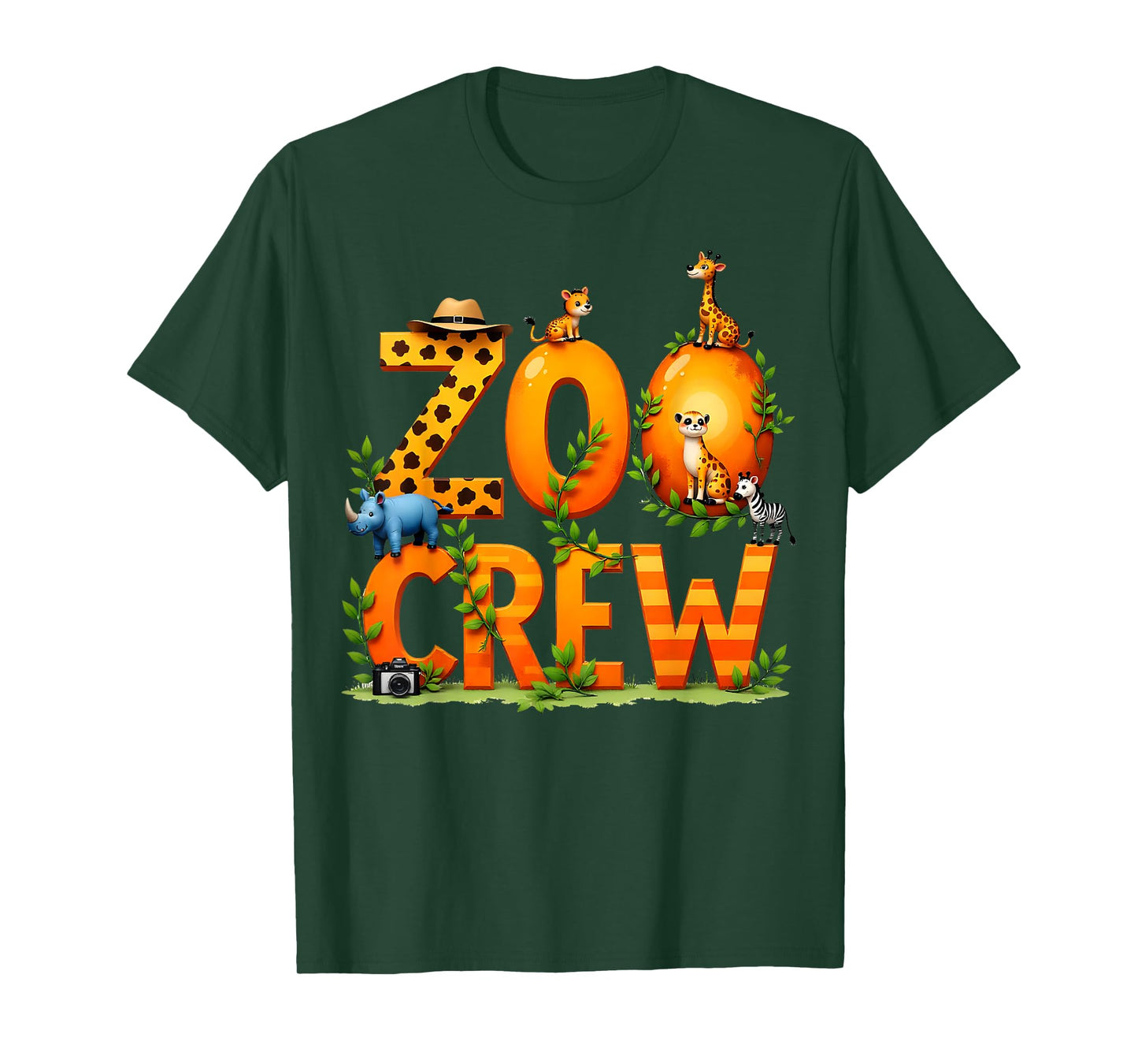 Safari Animals Jungle Lover Zoo Crew Zoo Keeper Kids T-Shirt