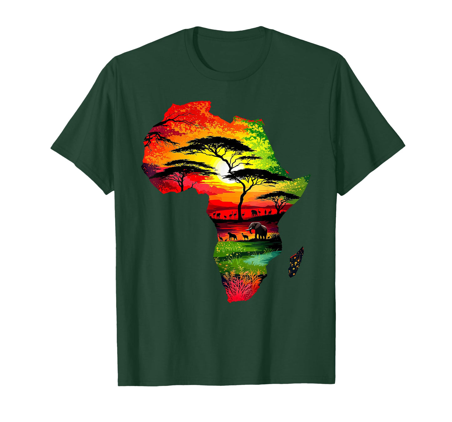 Africa Majestic Safari Animals In Sizzling Continent T-Shirt