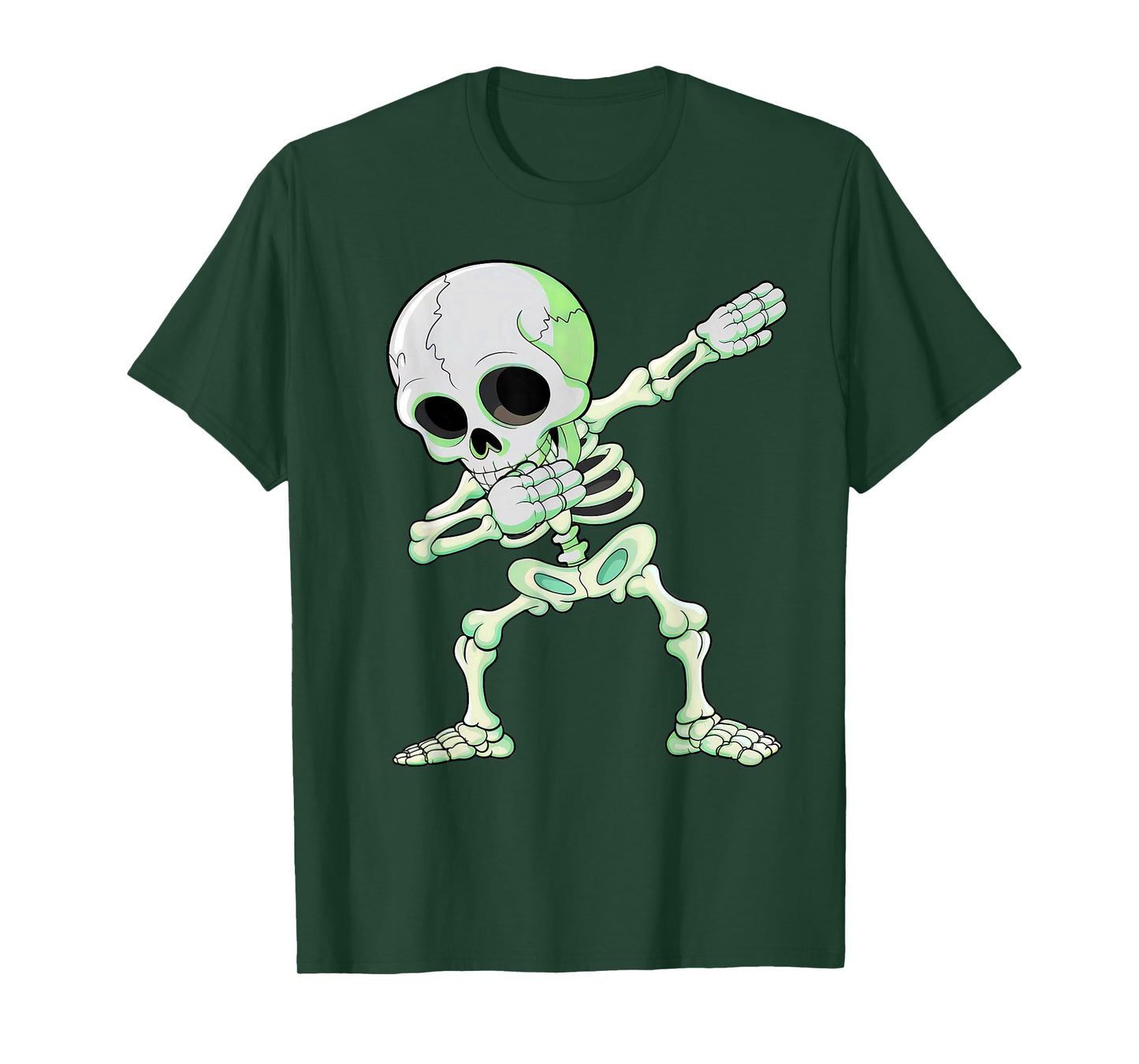 Halloween Men Boys Dabbing Skeleton Skull Funny Dab Dance T-Shirt