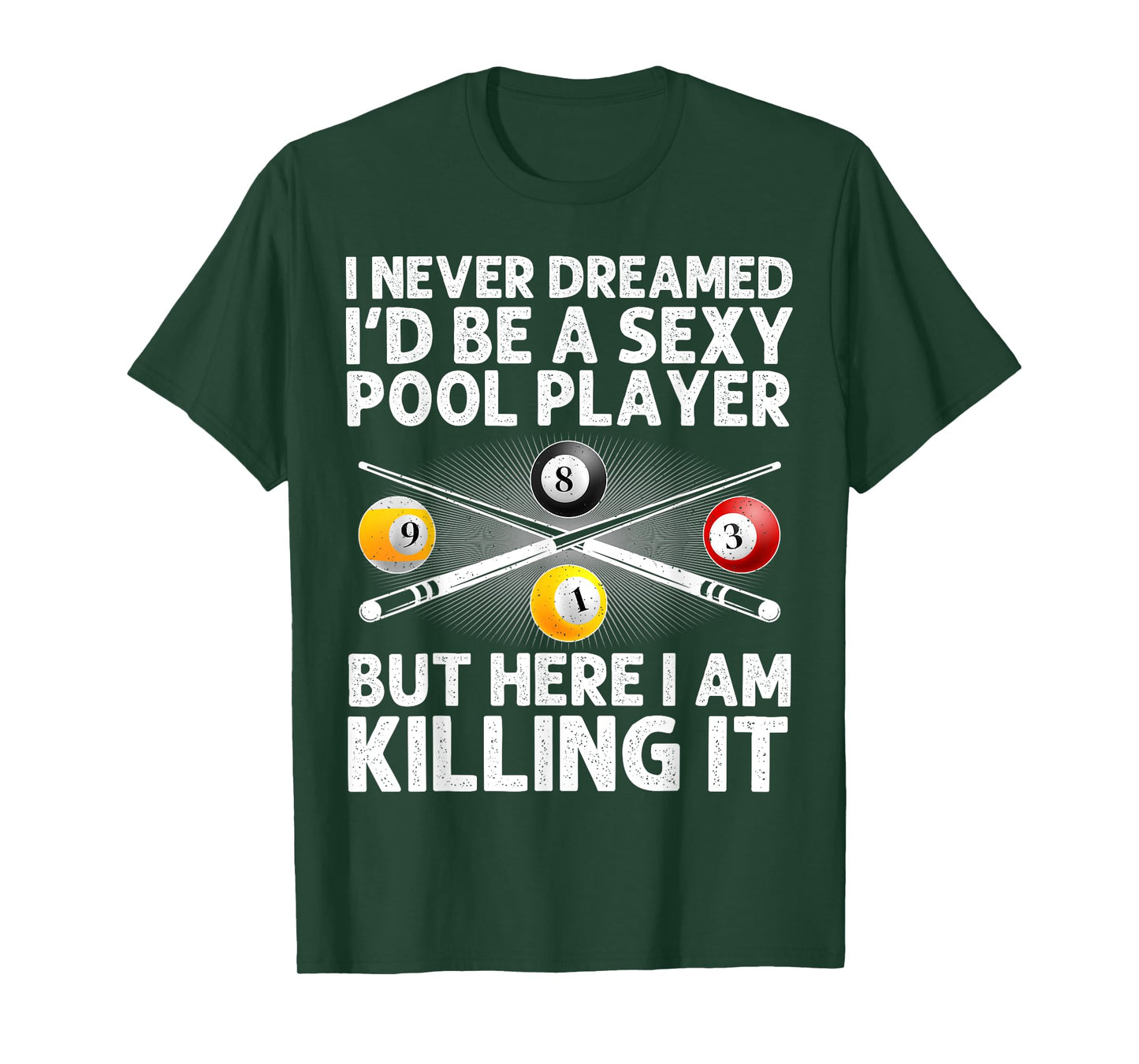 Best Pool Design For Men Women Billiards Lover Pool Player T-Shirt