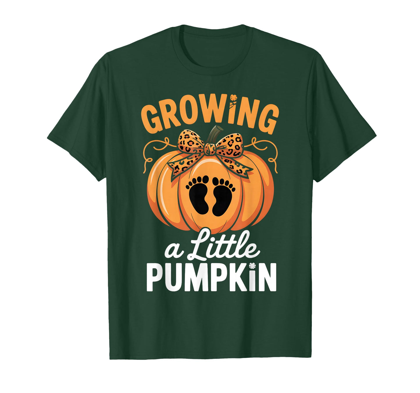 Growing A Little Pumpkin Thanksgiving Pregnancy Happy Fall T-Shirt