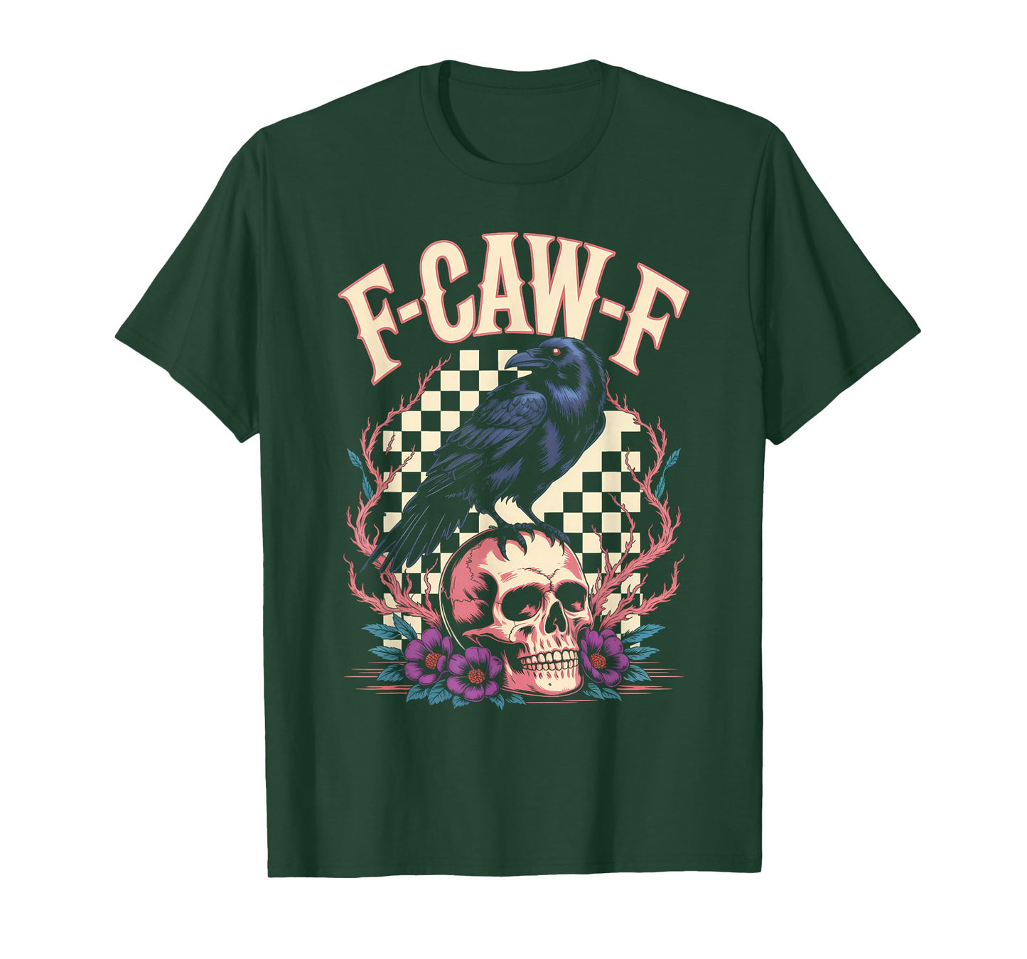 Funny F-Caw-F Black Crow Sound Meme Humor T-Shirt