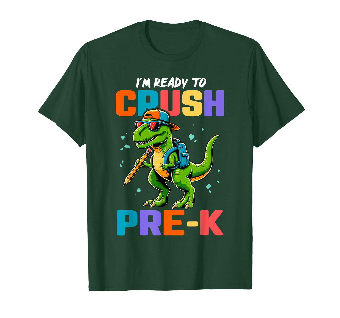 First Day Of Pre-K Shirt Boys Kids Dinosaur Back To School T-Shirt