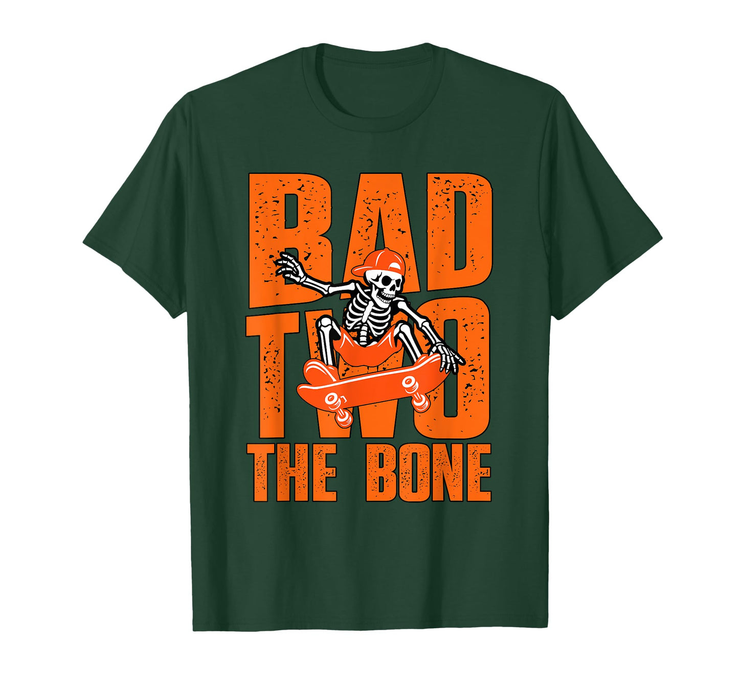 Bad Two The Bone Party Skate Skeleton 2nd Birthday Boy T-Shirt