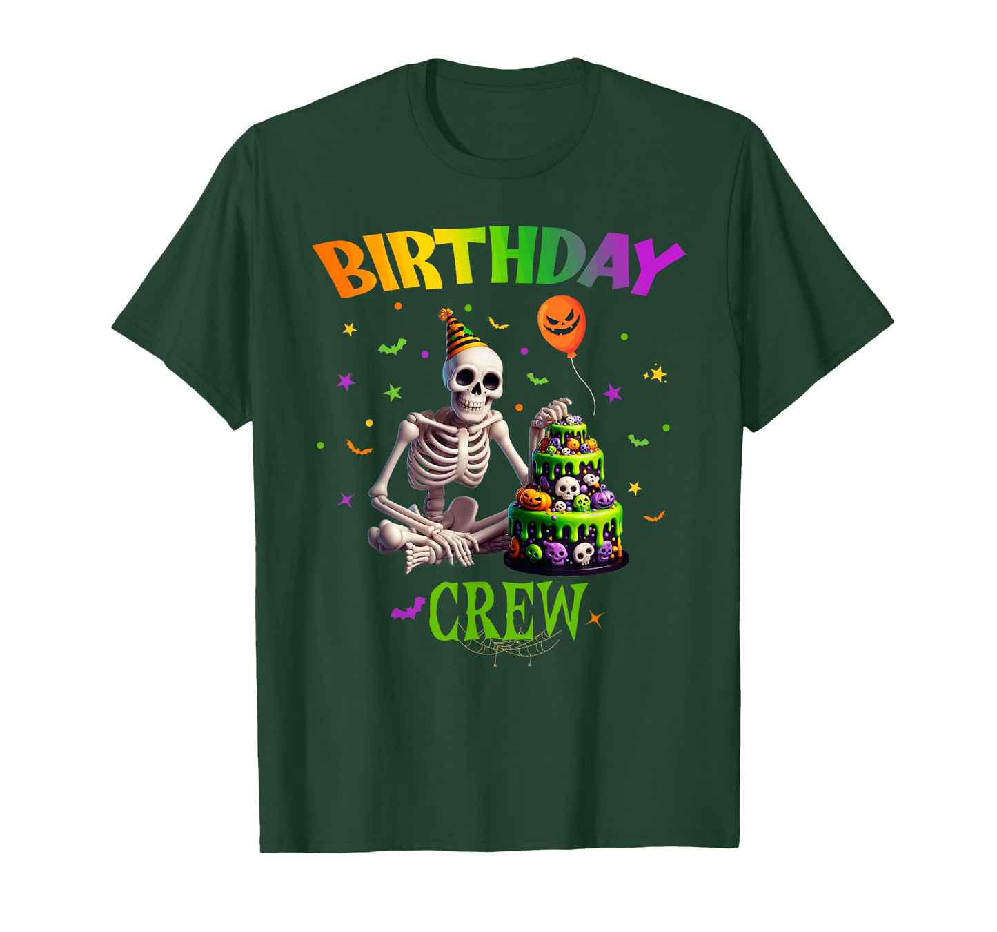 Halloween Skeleton Birthday Boy Party Spooly Girls Bday T-Shirt