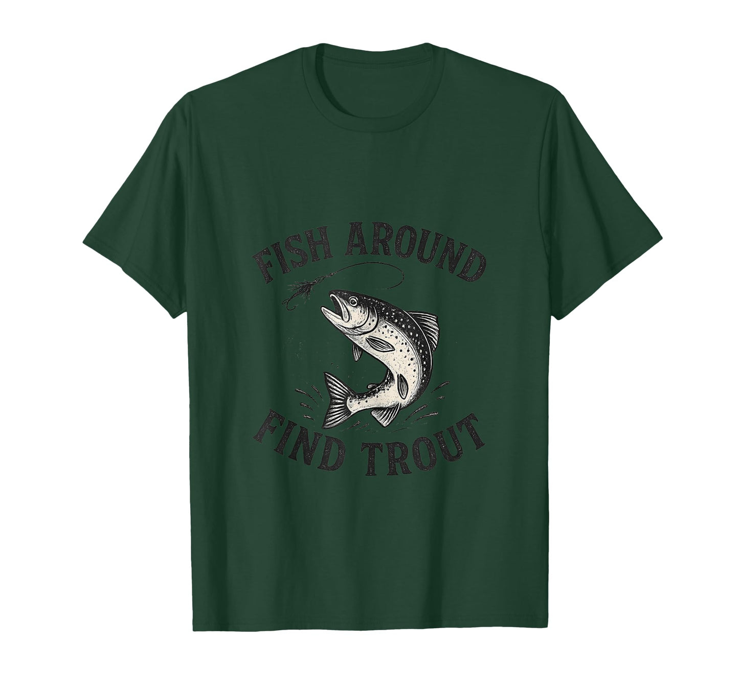 Funny Fish Around Find Trout Fishing Tank Top