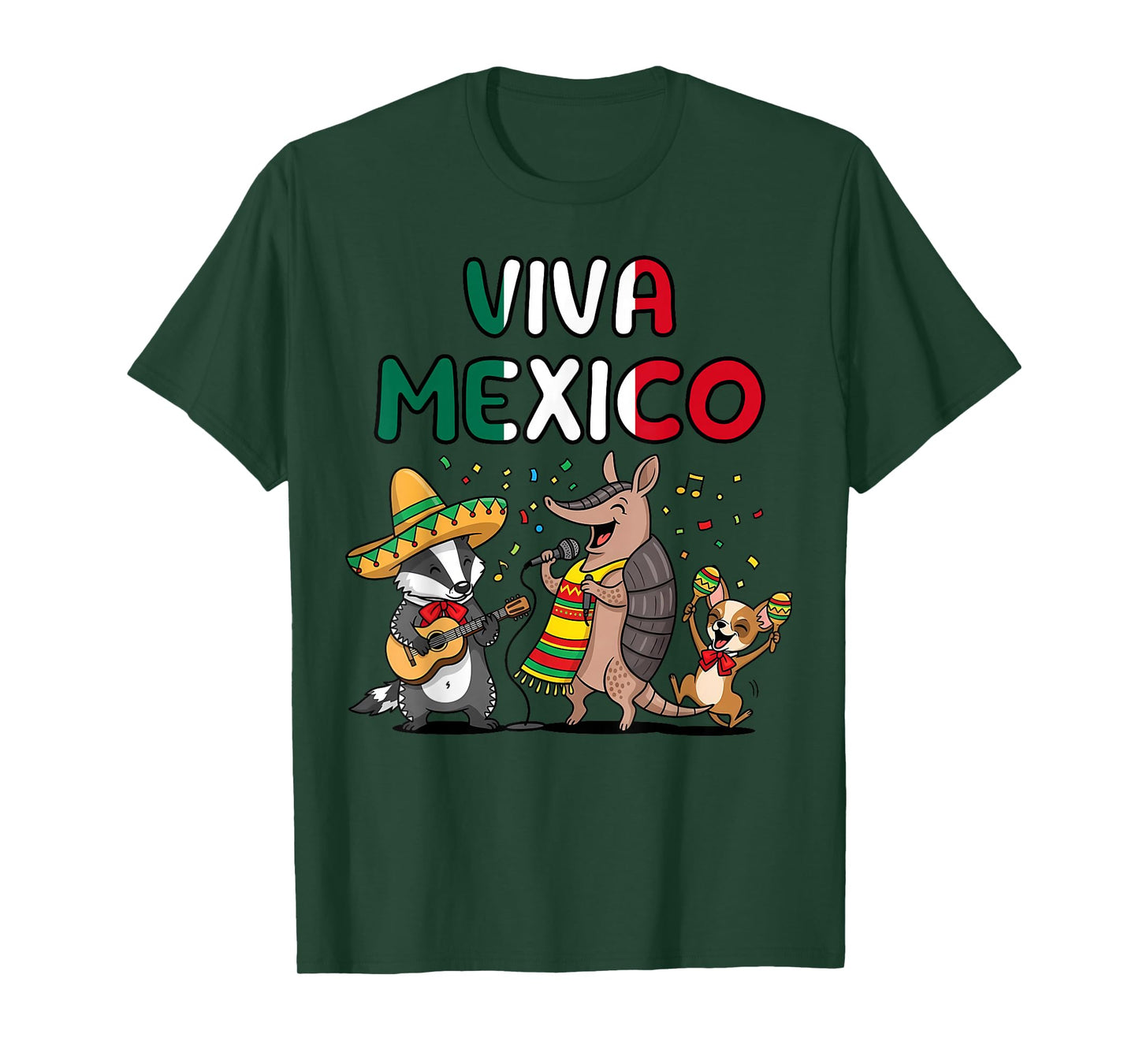 Viva Mexico Funny Mariachi Animal Band Cinco de Mayo Fiesta T-Shirt