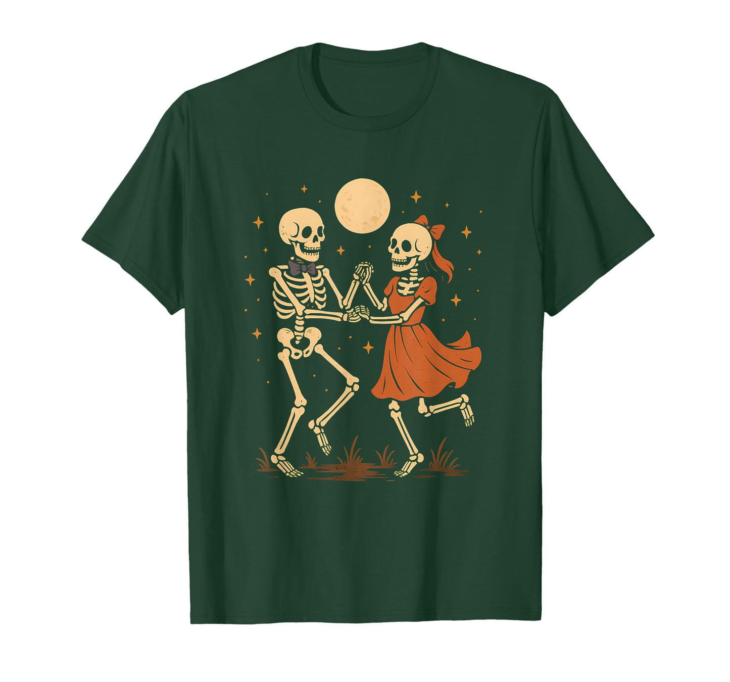 Skeleton Couple Dancing Under Moon T-Shirt
