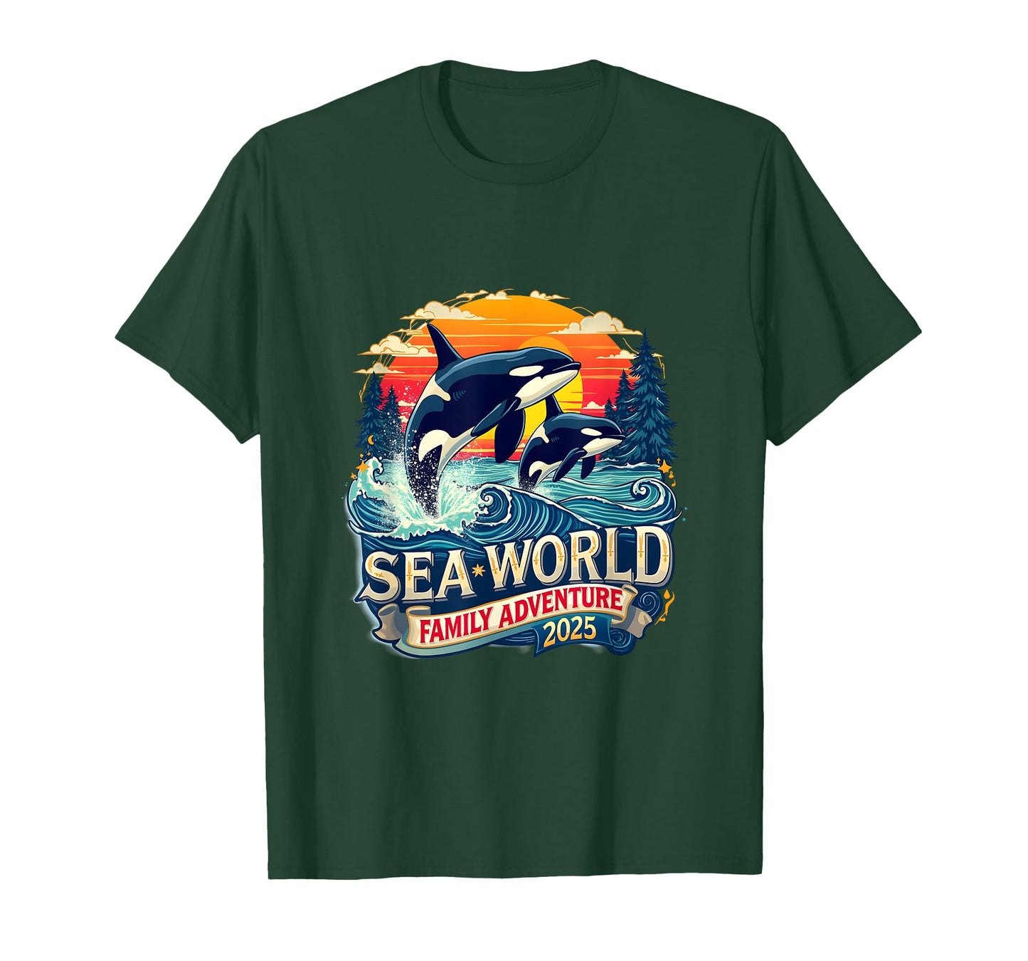 Family Adventure Sea World 2025 Ocean Explorer Memories T-Shirt