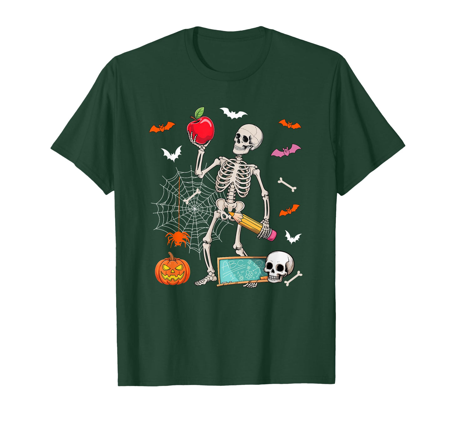 Assistant Teacher Job Horror Skeleton Halloween Costume Team T-Shirt