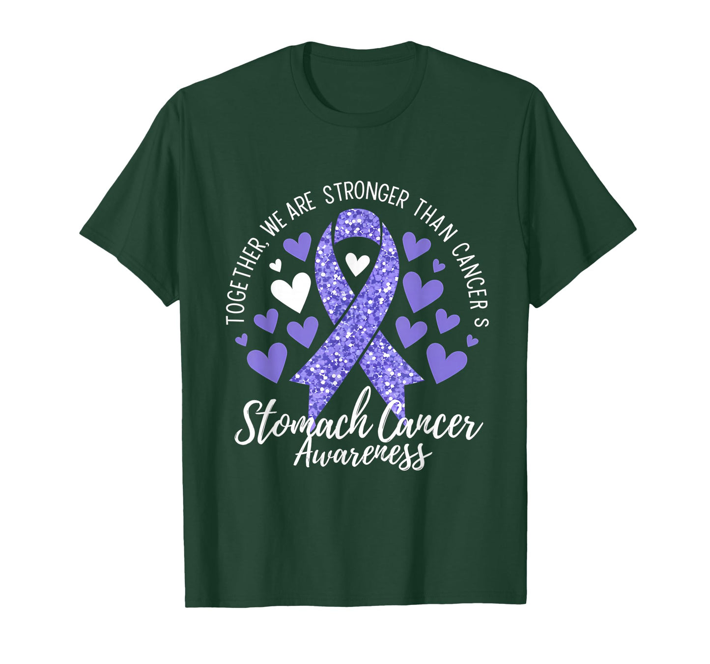 Stomach Awareness Periwinkle Ribbon Stronger Than Cancer T-Shirt