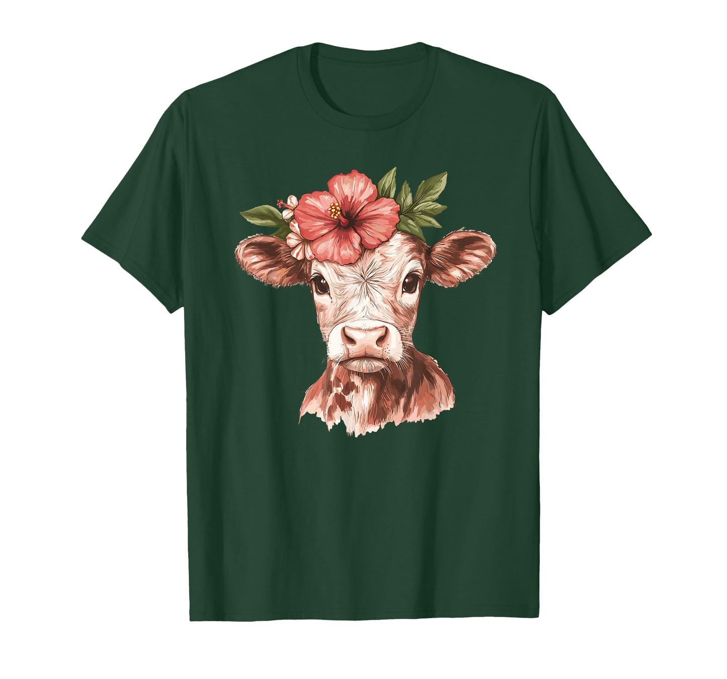 Cow With Flowers T-Shirt
