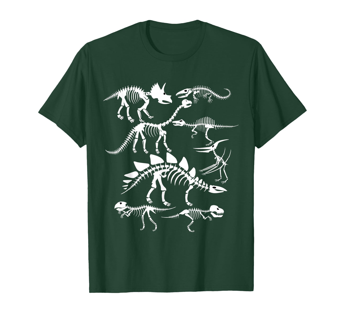 Dinosaurs Paleontology Types of Dinosaurs Skeleton Bones T-Shirt
