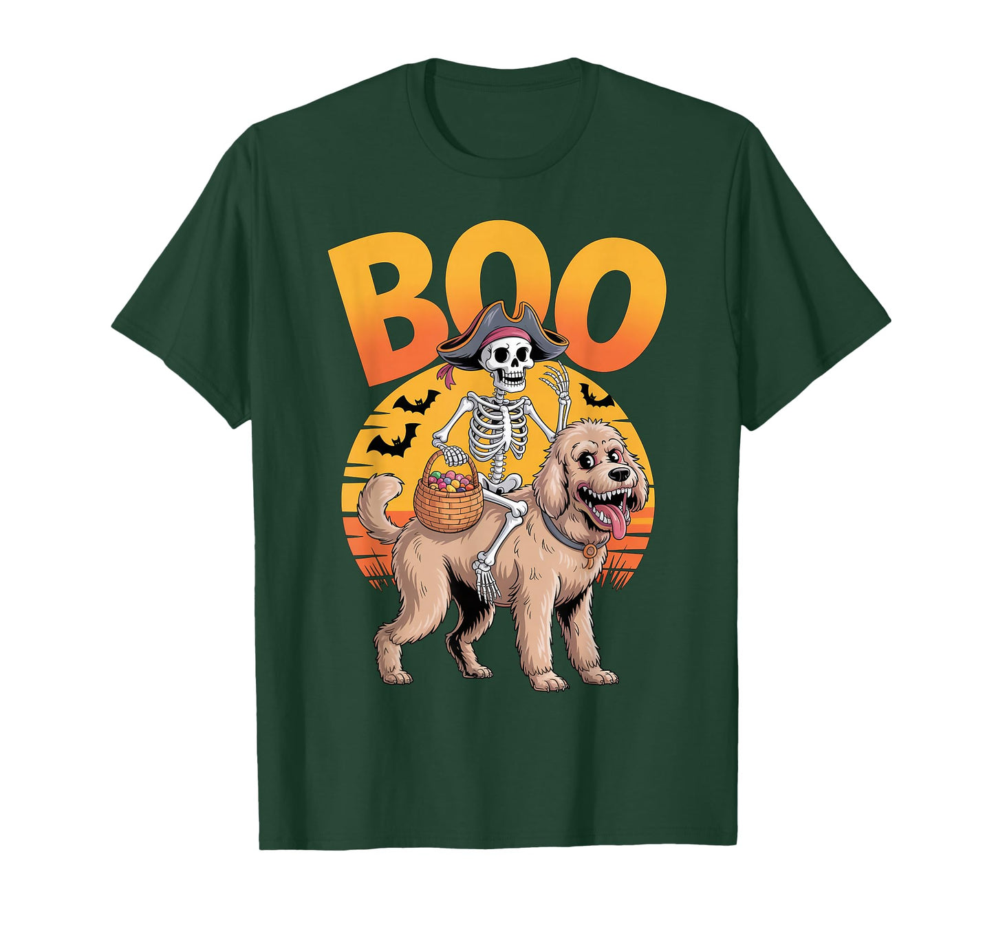 Spooky Doodle Costume on Boo Golden Doodle Halloween T-Shirt