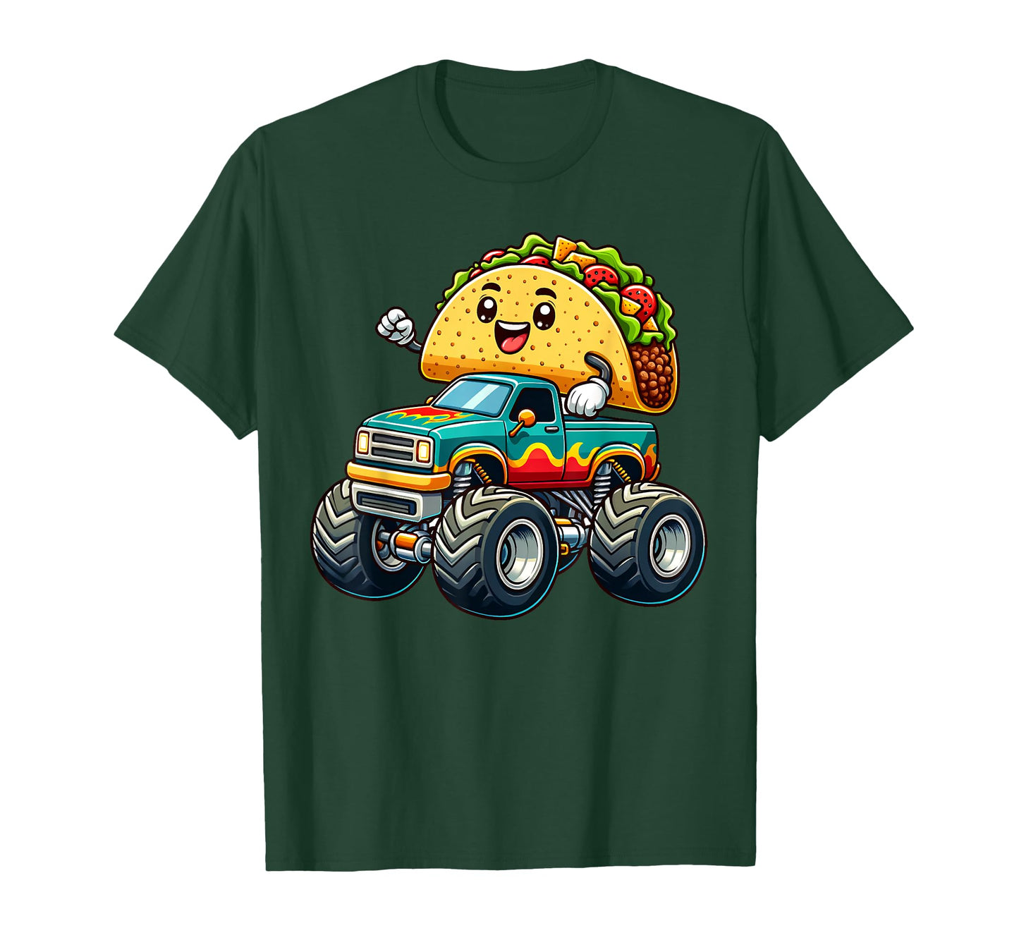 Monster Truck Tacos Cinco De Mayo Mexican Fiesta Boys Girls T-Shirt