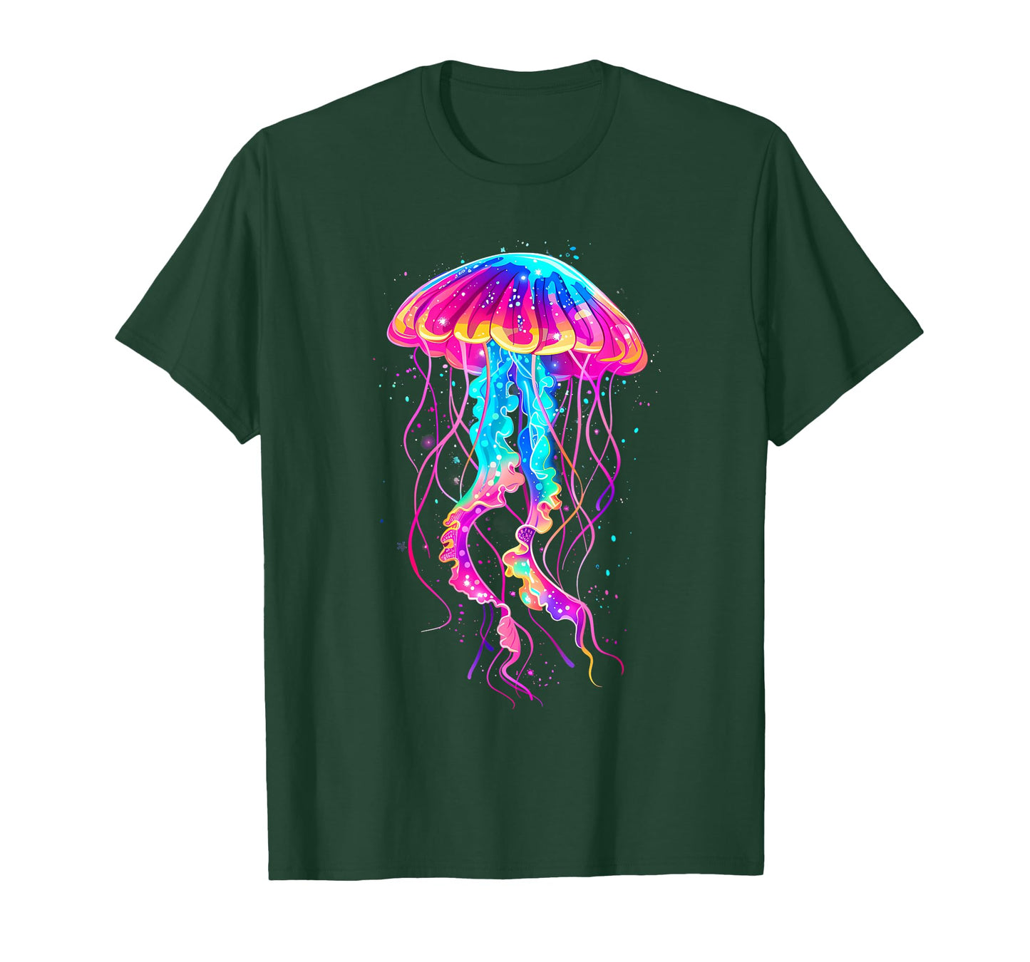 Jellyfish Sea Ocean Jellyfish Motif Marine Mammal Artwork T-Shirt